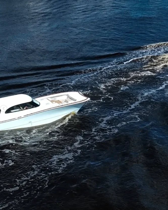 Front Runner 55 Catamaran front view